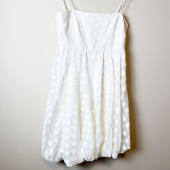 NWT Anthropologie Ivory Sachin & Babi Textured Polka Dot Mini Dress Size 4 - Picture 4 of 9